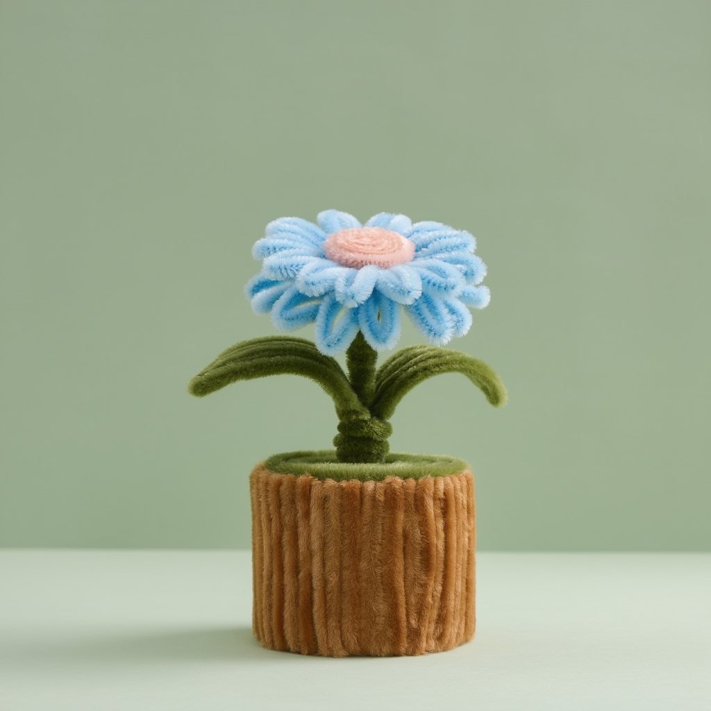 Handmade Sunflower Pipe Cleaner Pot 🌻