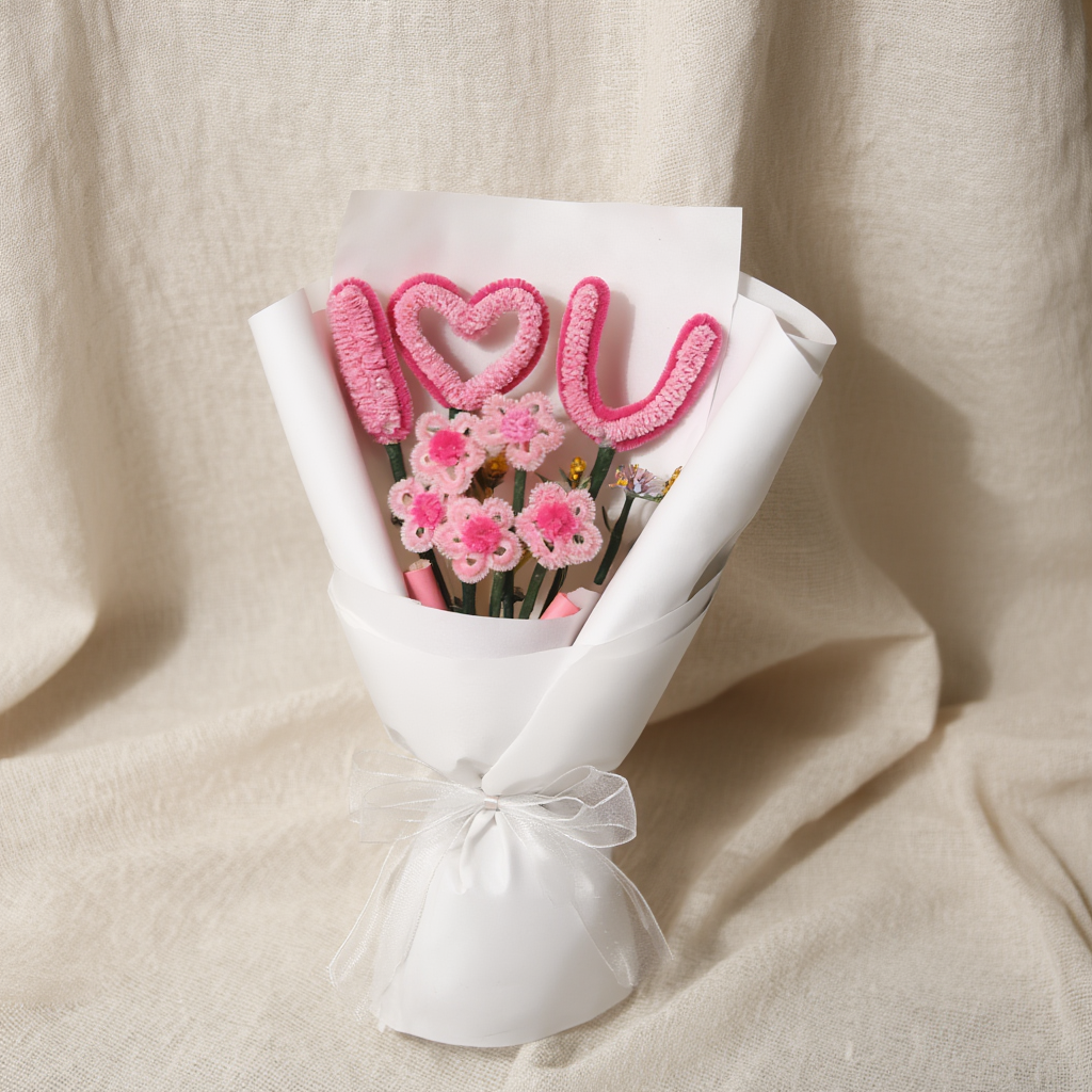 Aesthetic Handmade I Love You Bouquet