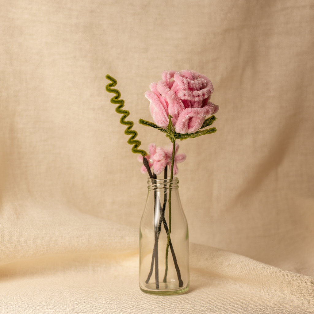 Mini Handmade Tulip Rose – Table Decor🌷