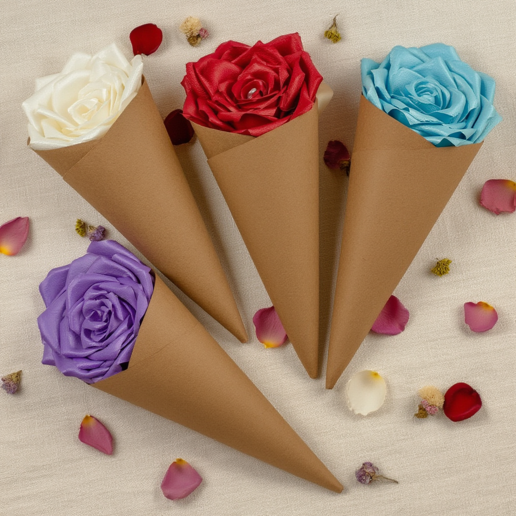 Aesthetic Handmade Rose Cone