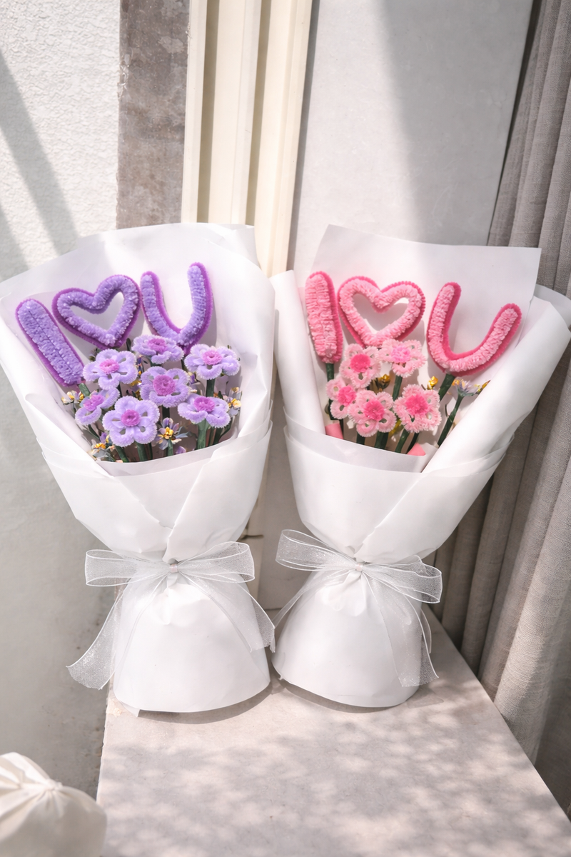 Aesthetic Handmade I Love You Bouquet